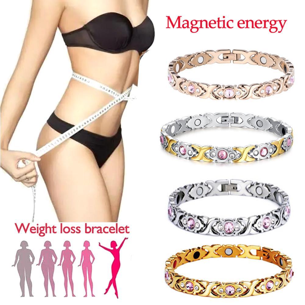 Health Wellness Gifts Women - 자석 림프 해독 팔찌 (지르콘 슬리밍