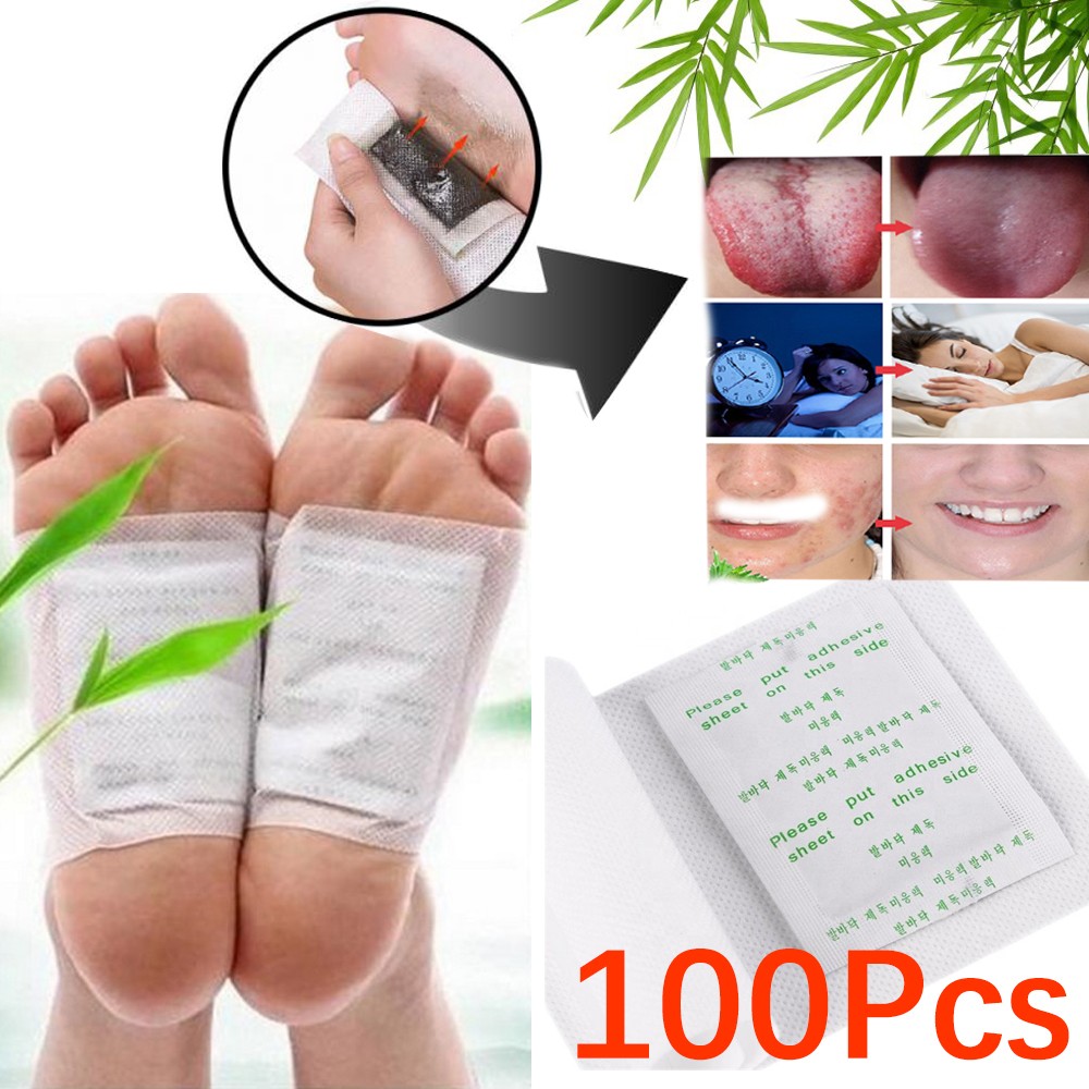 100 개/몫 해독 발 패치 접착 발 관리 도구와 대나 - Detox Foot Patch 리뷰 및 가격