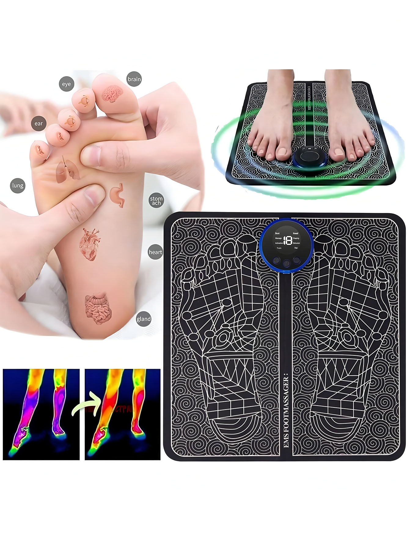 EMS 발 마사지 충전식 마사지 패드 발 이완 패드 전 - Ems Foot Massager 리뷰 및 가격