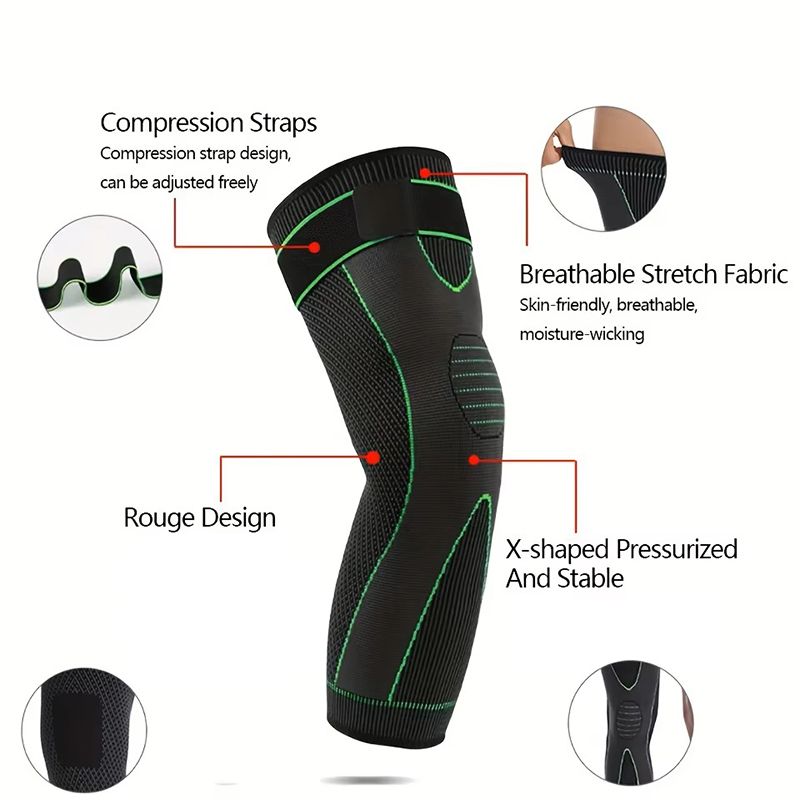 2개입 압박 무릎 보호대, 스트라이프 디자인 스포츠 슬 - Compression Knee Sleeve 리뷰 및 가격